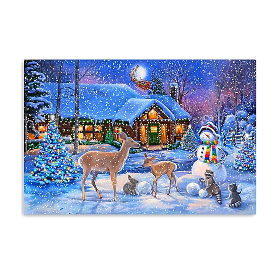 Lumaprints Christmas Wildlife Magic Canvas Art