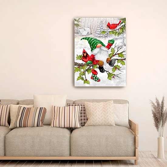 Lumaprints Gnome On Branch Canvas Art