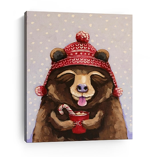 Lumaprints Hot Chocolate Bear Canvas Art