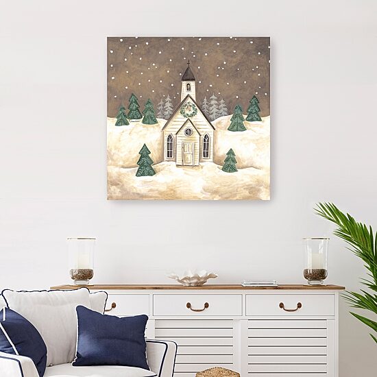 Lumaprints Christmas Church Canvas Art