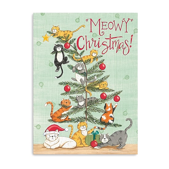 Lumaprints Meowy Christmas Canvas Art