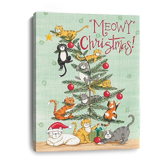 Lumaprints Meowy Christmas Canvas Art