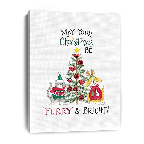 Lumaprints May Your Christmas Be Furry Canvas Art