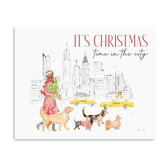 Lumaprints Christmas In The City Landscape Canvas Art