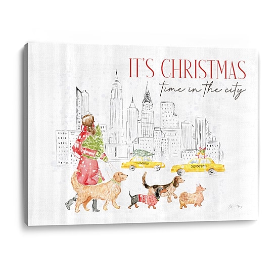 Lumaprints Christmas In The City Landscape Canvas Art