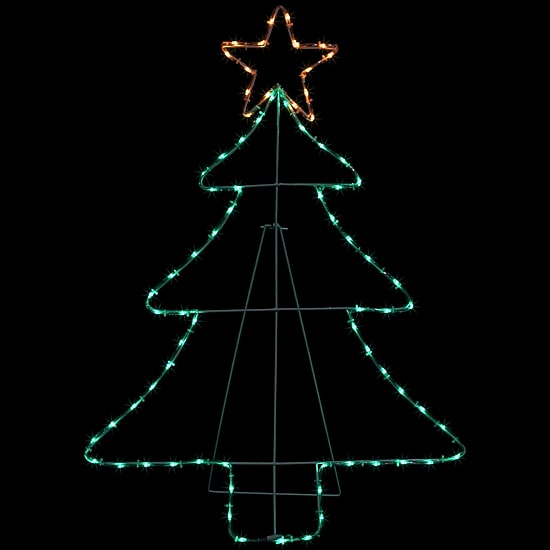Northlight 38.5in Lighted Tree Silhouette Decor Christmas Yard Art
