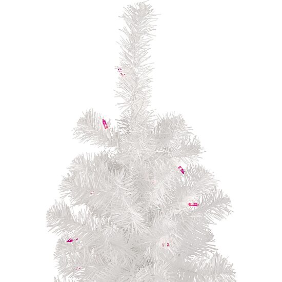 Northlight White Slim Artificial Pink Lights 4 Foot Pre-Lit Pine Christmas Tree