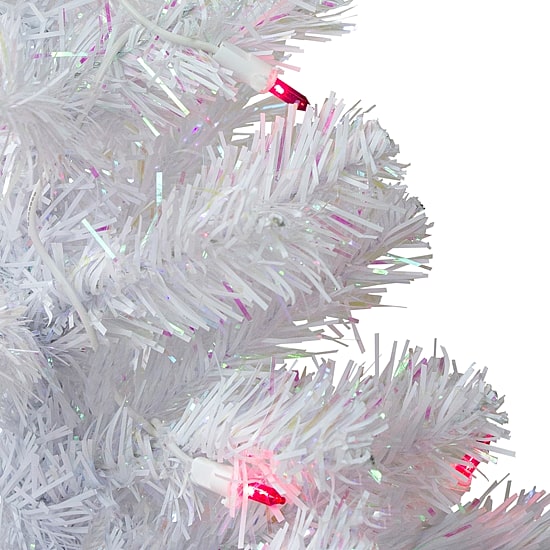 Northlight White Slim Artificial Pink Lights 2 Foot Pre-Lit Pine Christmas Tree