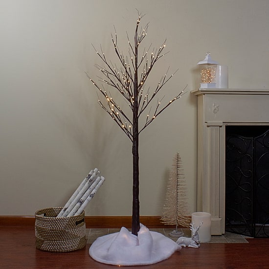 Northlight 6ft Lighted Birch Twig Tree  Warm White Led Lights Christmas Yard Art