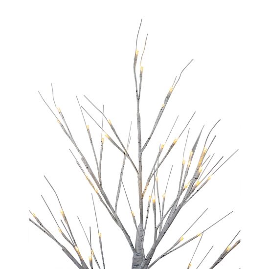Northlight 4ft Led Lighted White Birch Tree  White Lights Christmas Yard Art
