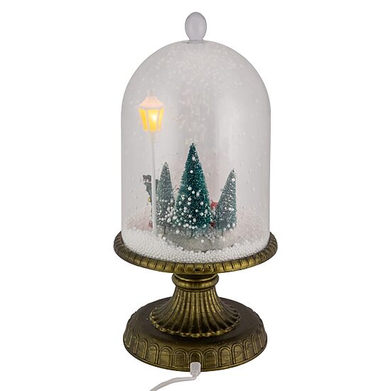 Northlight 13.5in Led Snowing Musical Retro Truck Under Cloche Christmas Decoration Christmas Snow Globe