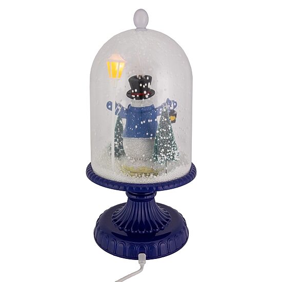 Northlight 13.5in Led Snowing Musical Snowman Under Cloche Christmas Decoration Snowman Christmas Snow Globe