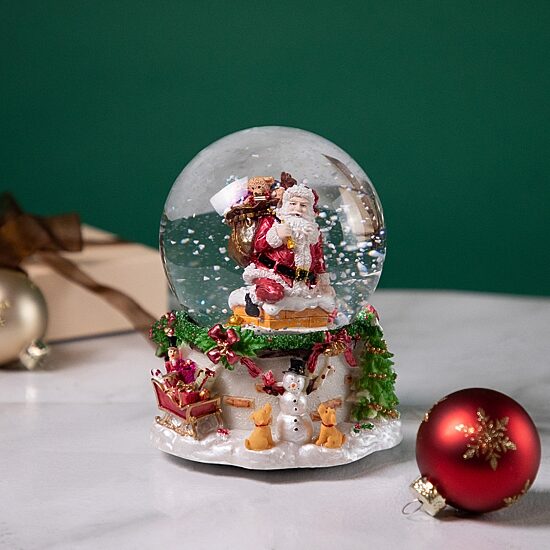 Northlight 7 In Musical Chimney Santa Christmas Snow Globe