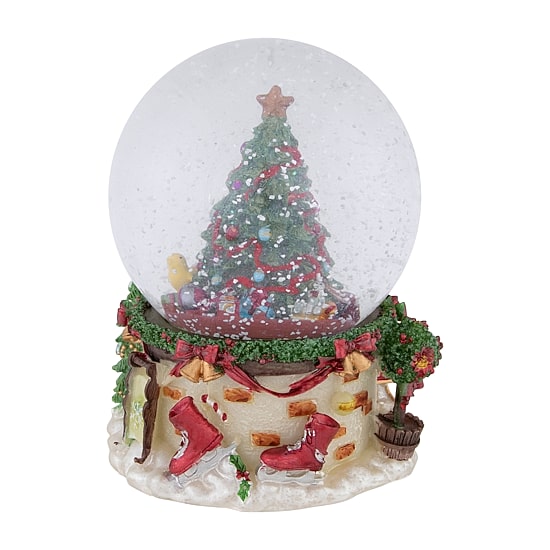Northlight 6.5in Christmas Tree Musical Santa Christmas Snow Globe