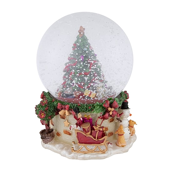 Northlight 6.5in Christmas Tree Musical Santa Christmas Snow Globe