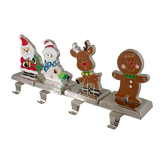Northlight Figure With Silver Base 4-pc. Christmas Stocking Holder