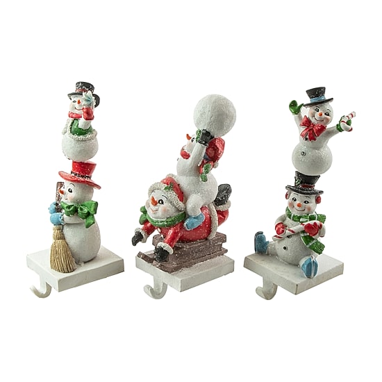 Northlight Snowmen 9in 3-pc. Christmas Stocking Holder