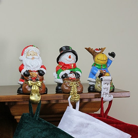 Northlight Santa  Snowman And Reindeer 5.25in 2-pc. Christmas Stocking Holder
