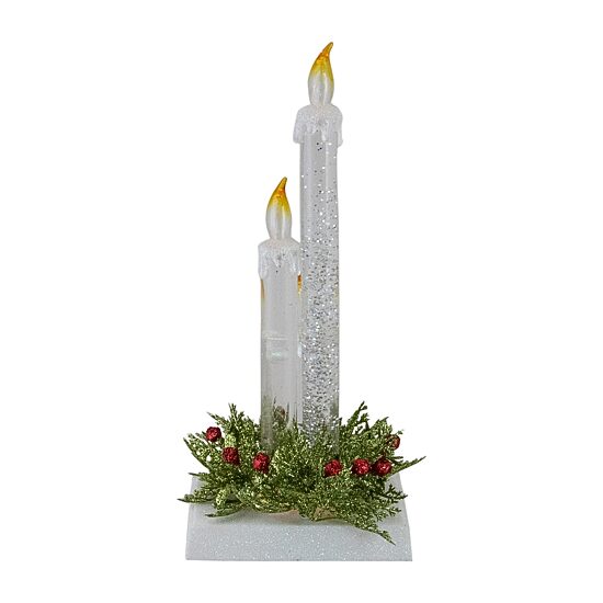 Northlight 9in Battery Operated Led Lighted Candle 2-pc. Christmas Stocking Holder