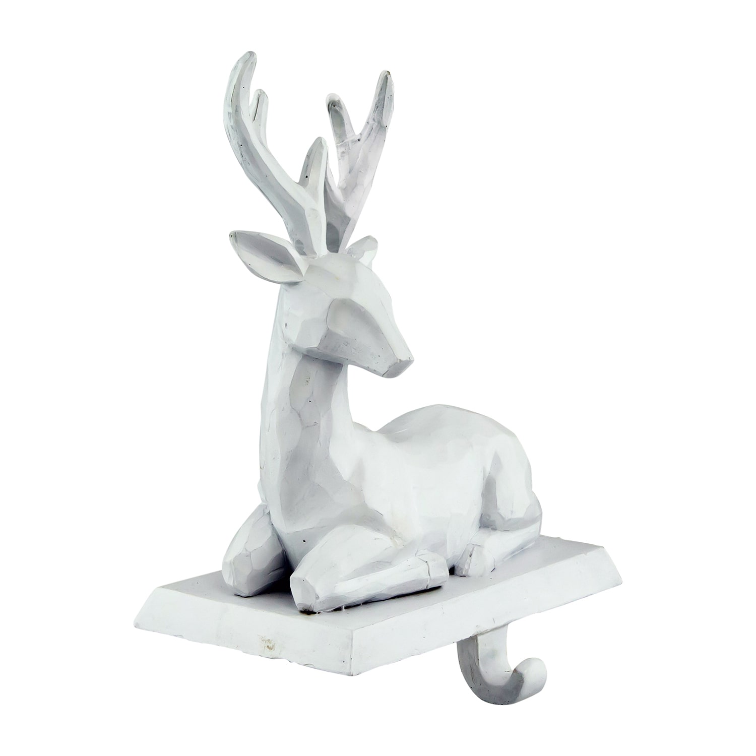 Northlight White Reindeer 7in 2-pc. Christmas Stocking Holder