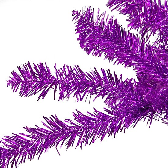 Northlight Metallic Purple Tinsel Artificial Unlit 7 1/2 Foot Christmas Tree