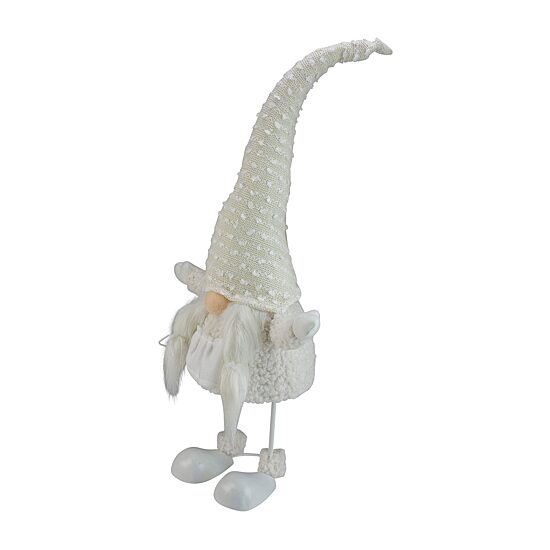 Northlight 24.5in White And Beige Sparkling Serena Christmas Christmas Gnome