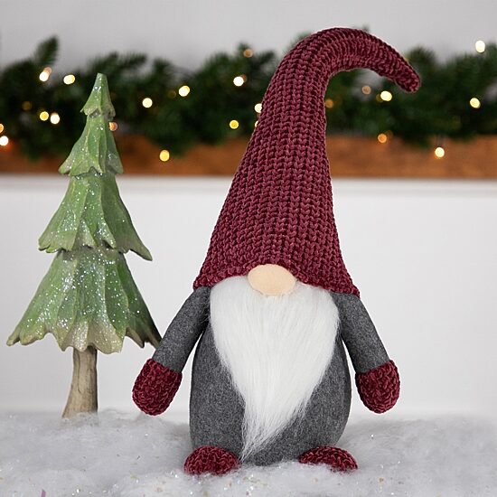 Northlight 18in Pink And Gray Standing  Christmas Decoration Christmas Gnome