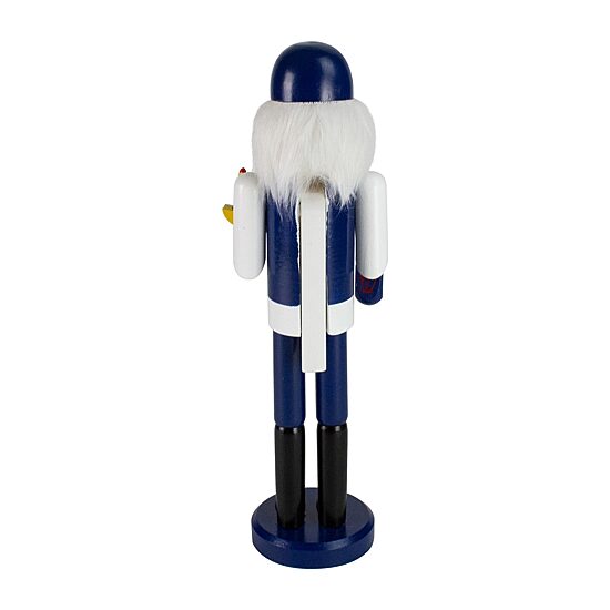 Northlight 14in Blue And White Wooden Hanukkah  With Menorah And Dreidel Christmas Nutcracker
