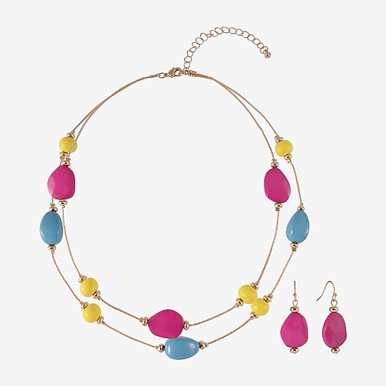 Mixit Multi Strand And Drop Earring Womens 2-pc. Jewelry Set
