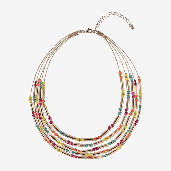 Mixit Womens 18 Inch Beaded Necklace