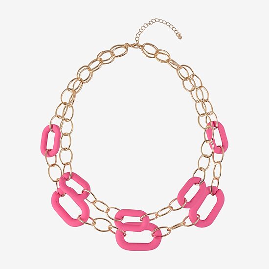 Mixit Womens 19 Inch Link Necklace