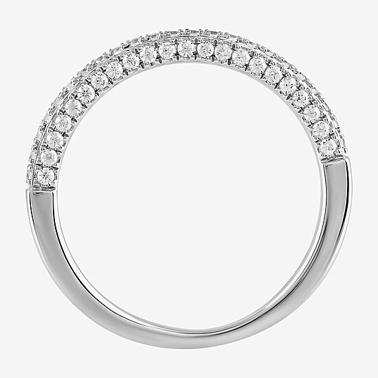 Love Lives Forever (G / I1) Womens 3/8 CT. T.W. Lab Grown White Diamond 10K Gold Wedding Band