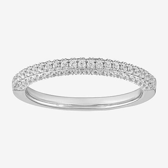 Love Lives Forever (G / I1) Womens 3/8 CT. T.W. Lab Grown White Diamond 10K Gold Wedding Band
