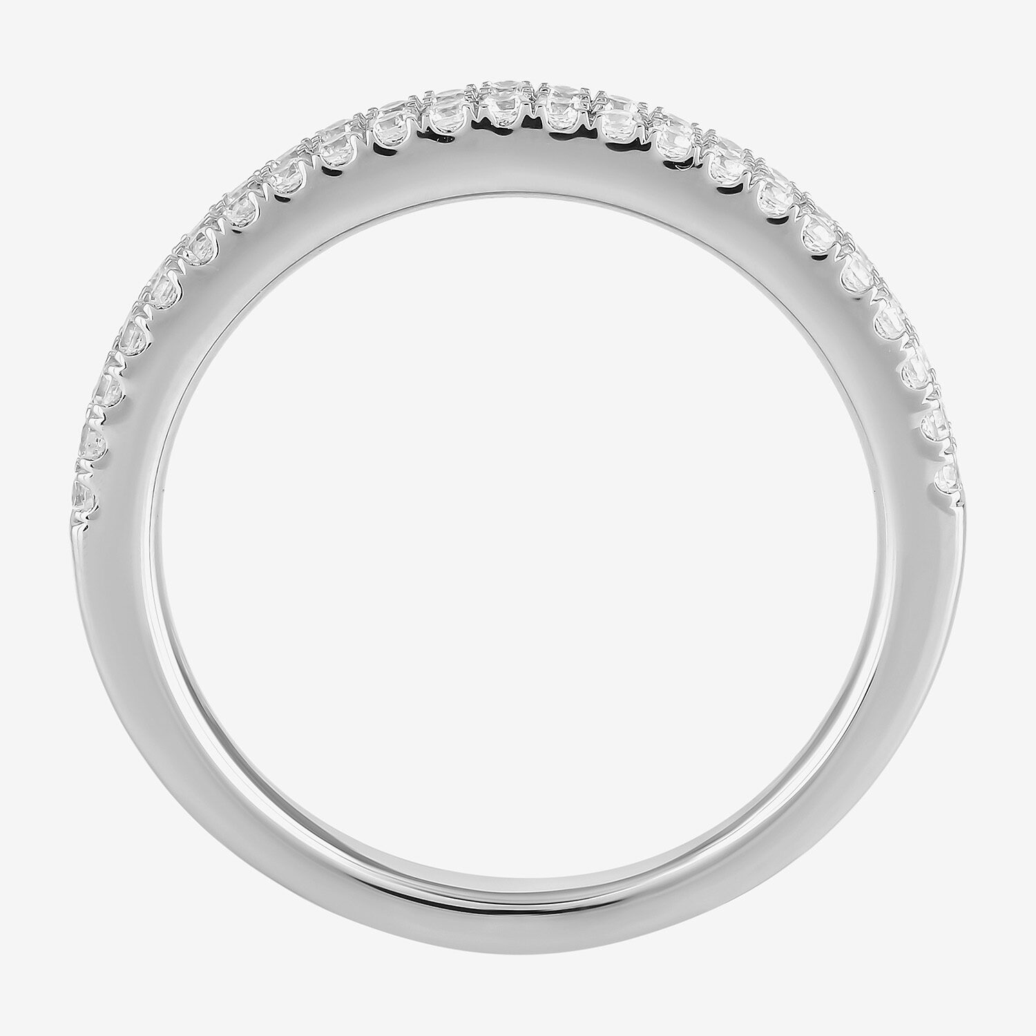 G / I1) Womens /8 CT. T.W. Lab Grown White Diamond 10K Gold Anniversary Wedding Band