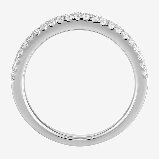 (G / I1) Womens 3/8 CT. T.W. Lab Grown White Diamond 10K Gold Anniversary Wedding Band