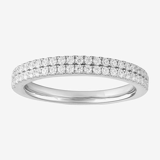 (G / I1) Womens 3/8 CT. T.W. Lab Grown White Diamond 10K Gold Anniversary Wedding Band
