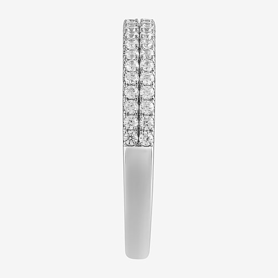 (G / I1) Womens 3/8 CT. T.W. Lab Grown White Diamond 10K Gold Anniversary Wedding Band