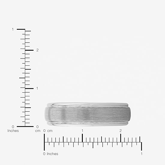  Mens 6mm Tungsten Comfort-Fit Ring