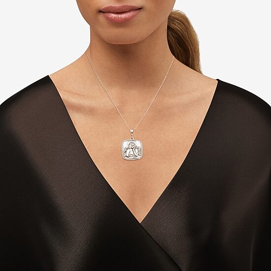Silpada Womens Sterling Silver Square 18 Inch Pendant Necklace