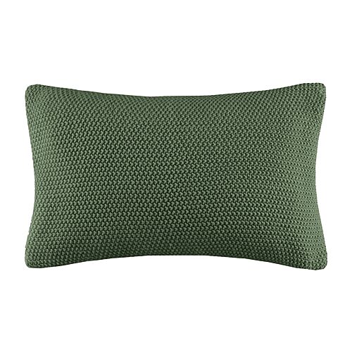 INK & IVY II21-1303 12 x 20 x 0.25 in. Bree Knit Oblong Pillow Cover, Green