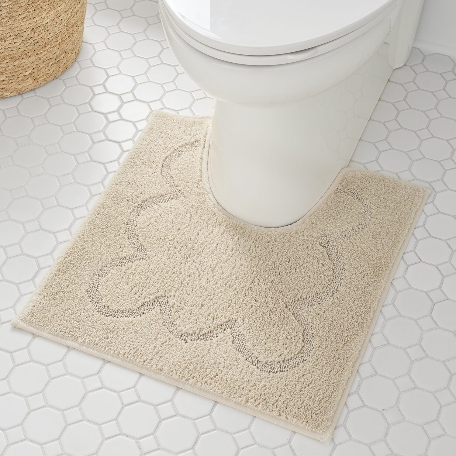 Martha Stewart Cotton Scalloped Bath Rug
