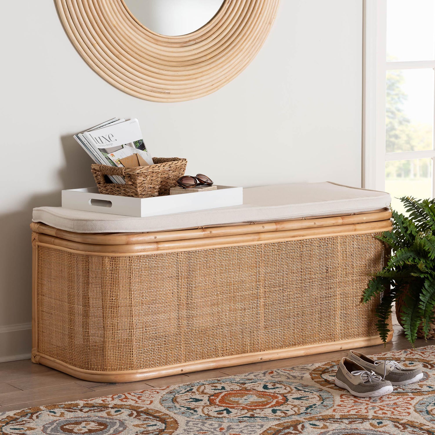 Ishana Rattan Bench