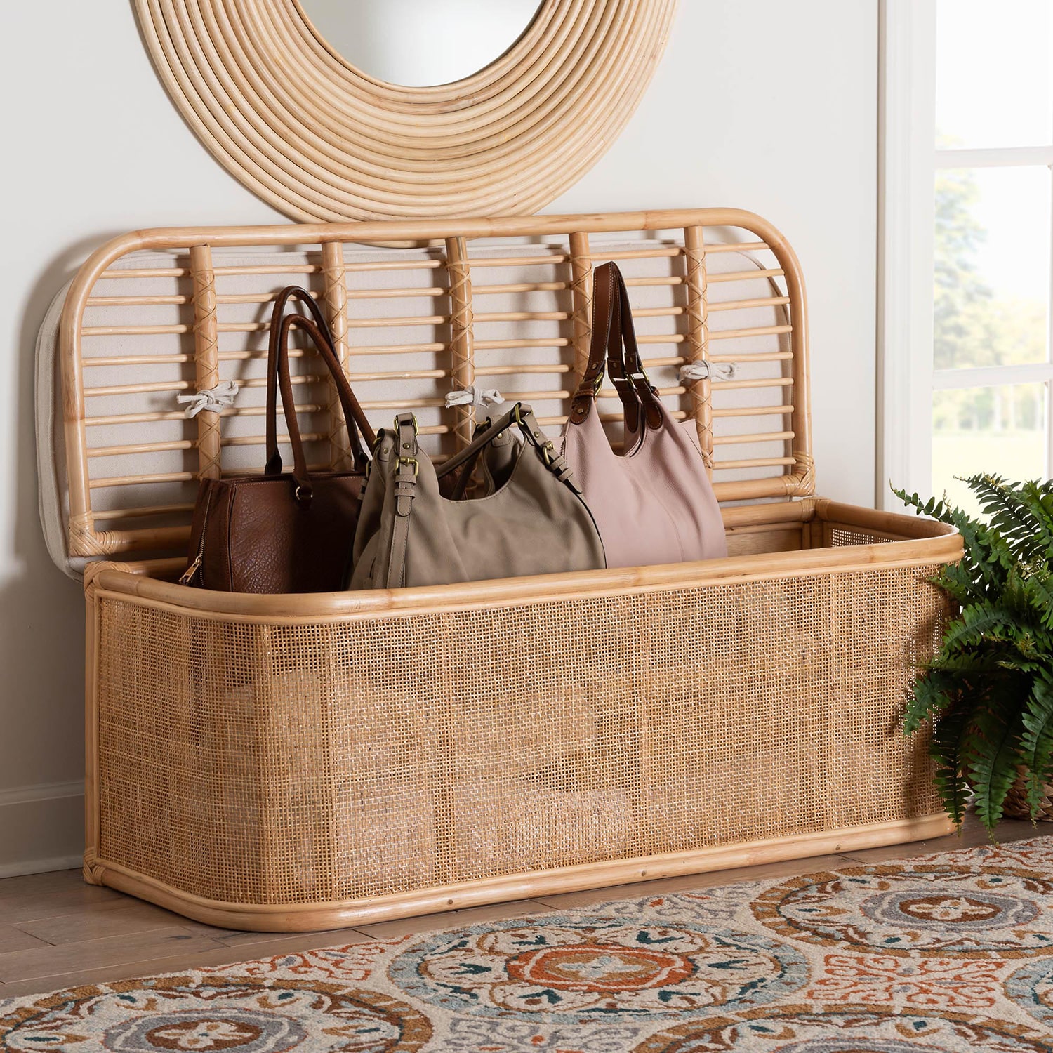 Ishana Rattan Bench