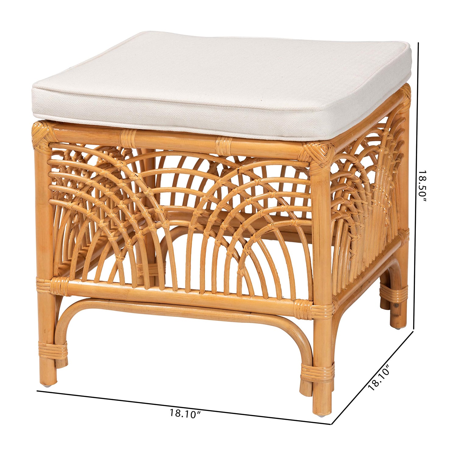 Materra Rattan Footstool