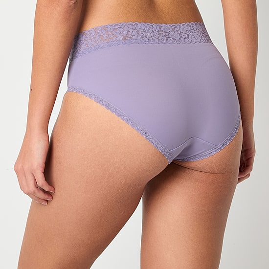 Ambrielle Everyday High Cut With Lace Trim Panty
