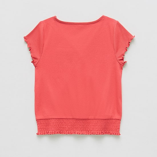 Thereabouts Little & Big Kid Girls V Neck Short Sleeve T-Shirt