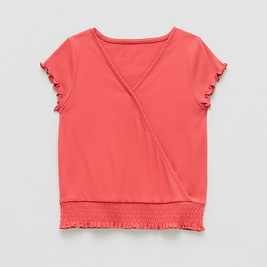 Thereabouts Little & Big Kid Girls V Neck Short Sleeve T-Shirt