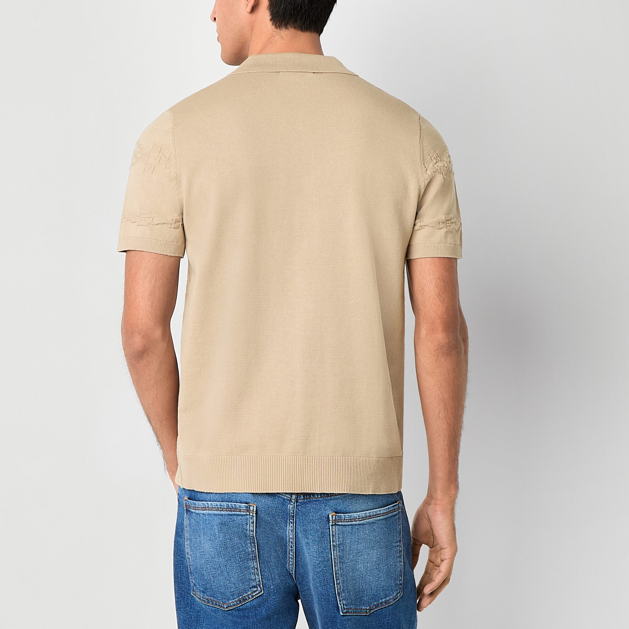 Frye and Co. Southwestern Stitch Mens Short Sleeve Regular Fit Button-Down Shirt