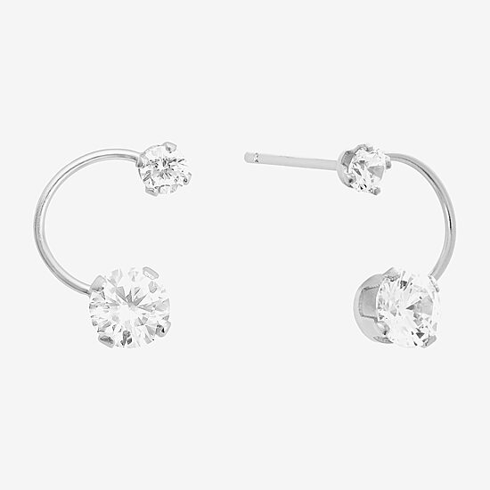 Silver Treasures Sterling Silver 6.6mm Butterfly Stud Earrings