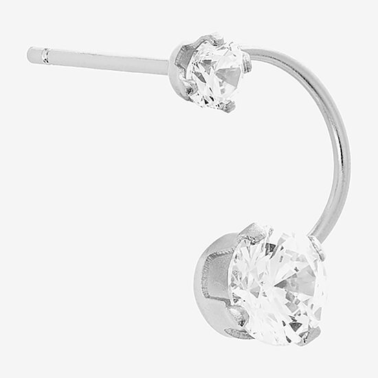 Silver Treasures Sterling Silver 6.6mm Butterfly Stud Earrings
